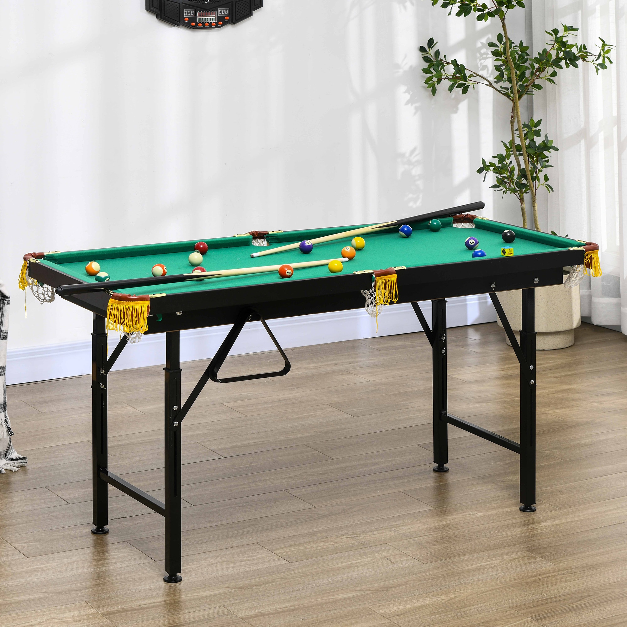 Masa de biliard, SPORTNOW, MDF/Otel, Inaltime ajustabila
