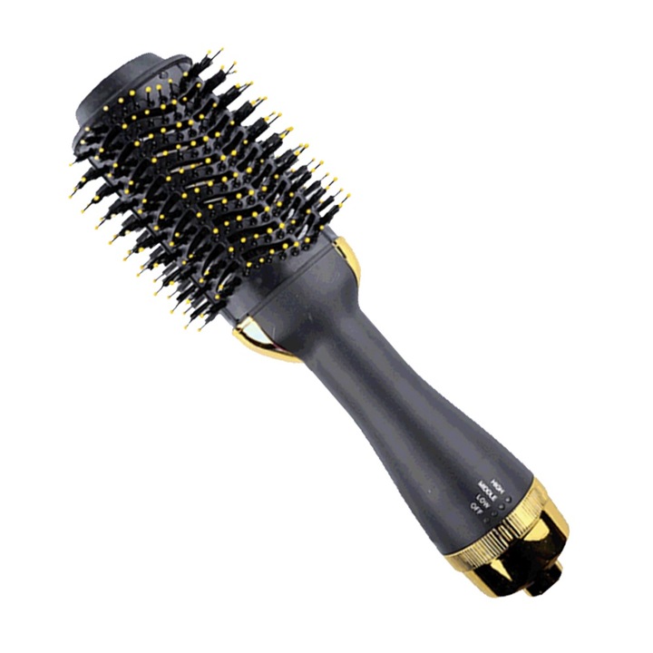 Perie de par cu aer cald Peysaitr, maner ergonomic, negru