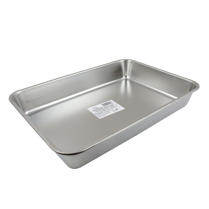 Tava inox Elekom EK-5035 SS, otel inoxidabil de inalta calitate, 50x33x7 cm
