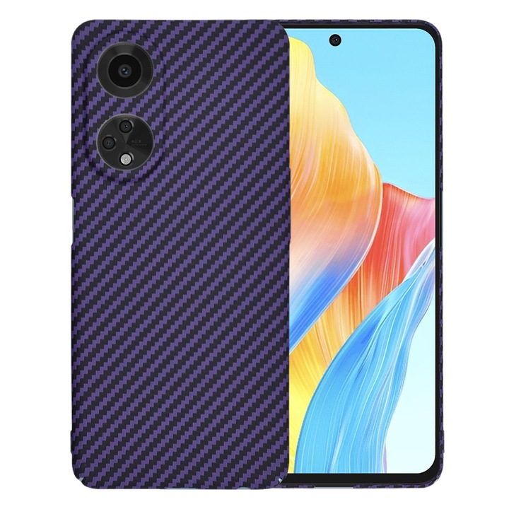 Кейс за Oppo A98 CarbonFiber UltraSlim Lightweight лилав