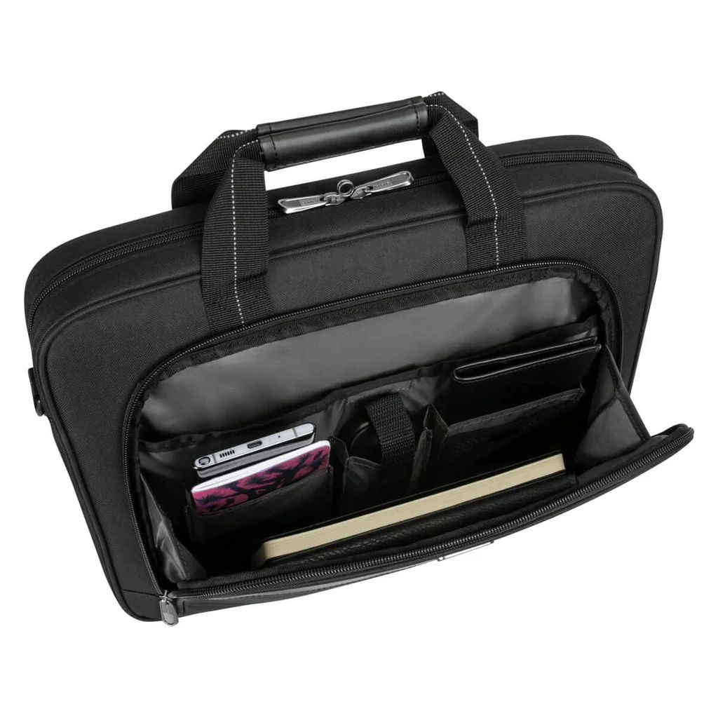 Geanta laptop Targus Classic Slim, 15,6", textil, neagra, 420x66x334mm