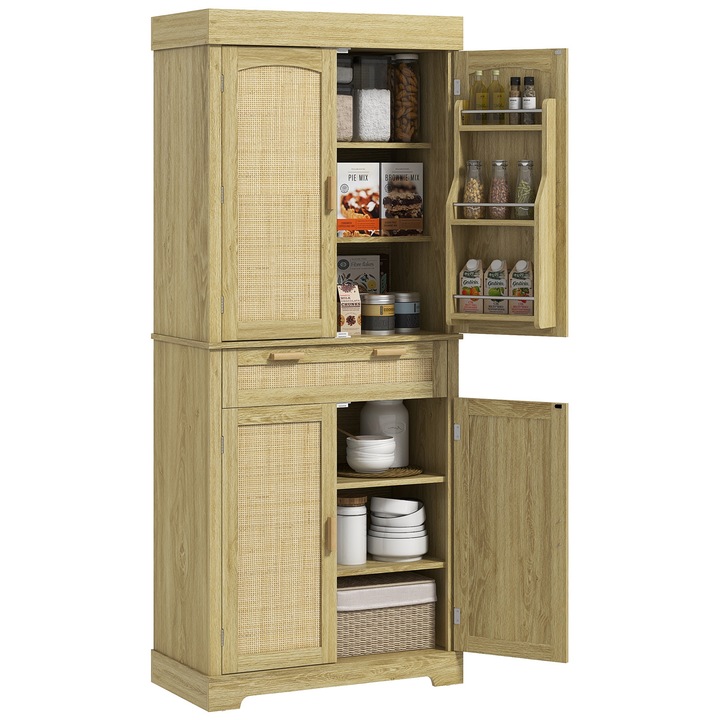 Bufet de bucatarie Homcom, PAL, 76x40x183cm, Oak