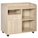 Dulap pentru imprimanta, Vinsetto, PAL, multifunctional, 4 roti, stejar, 80x40x72cm