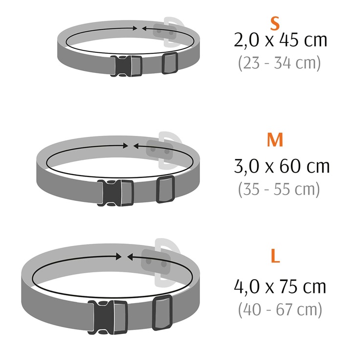 Zgarda pentru caini, Dingo, ajustabil, impermeabil, bej, 1.6cm x 30cm