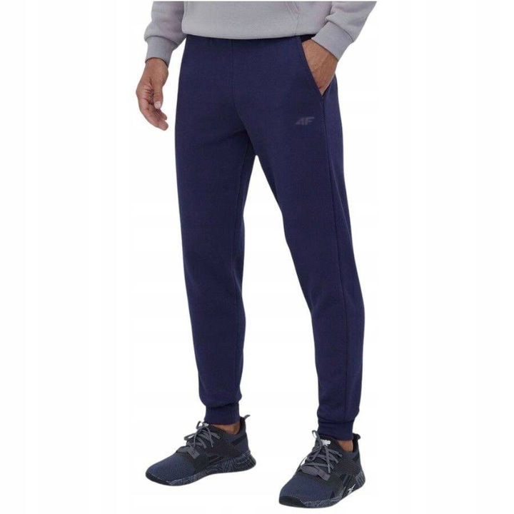 Pantaloni de trening din bumbac pentru barbati 4F Bleumarin