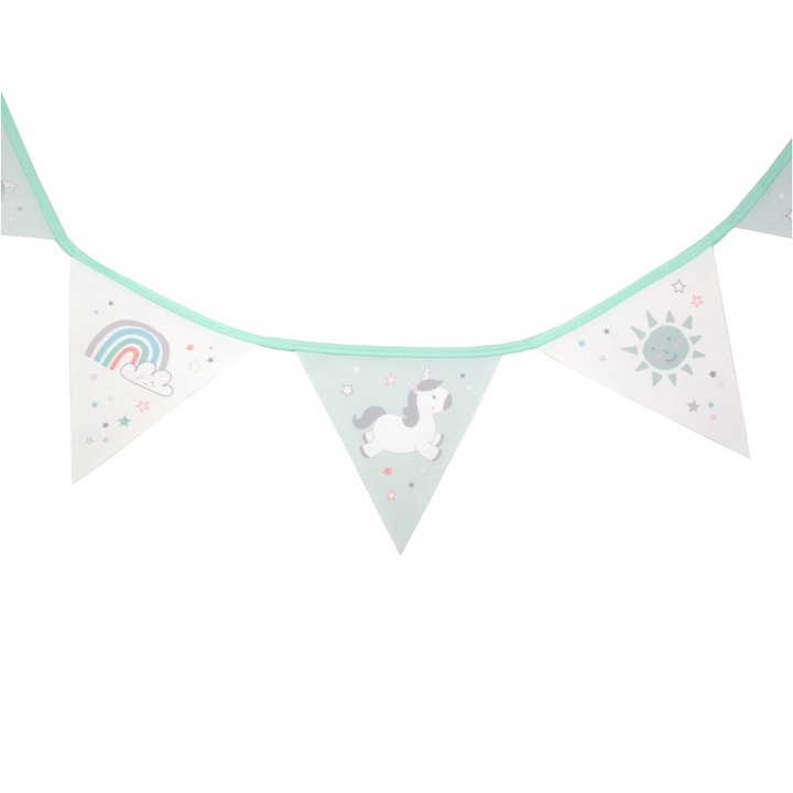 Ghirlanda din tesatura cu unicorn Sass & Belle, pentru camera copilului