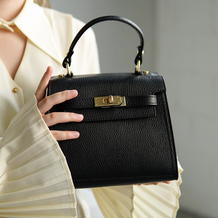 Moranti kézitáska, valódi bőr, ekrü, egyedi design, 1 zseb