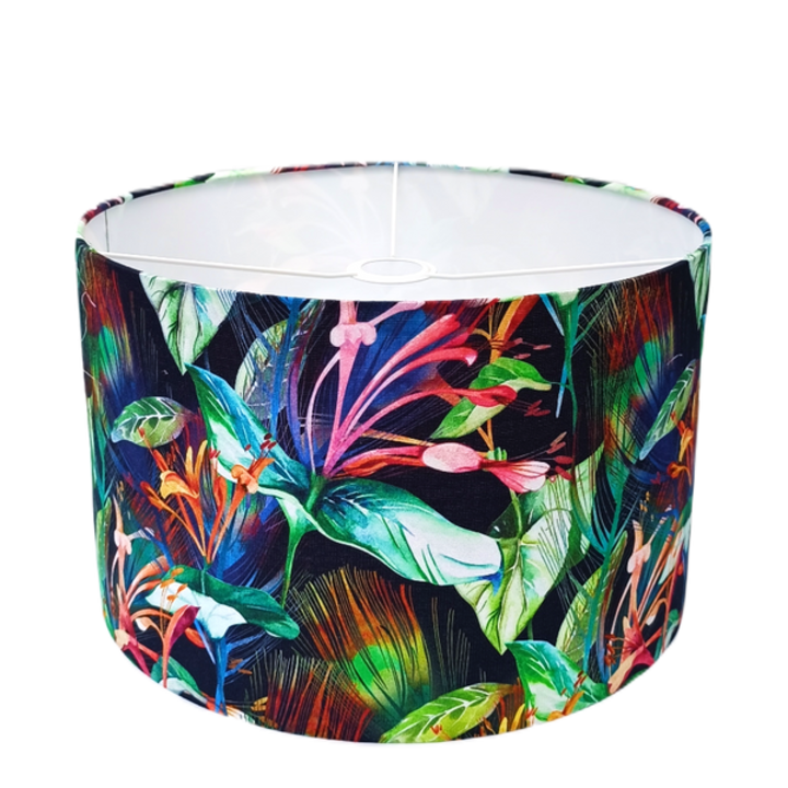 Brugmansia Abajur Cilindric, Diametru 40cm, Interior din PVC alb, Pentru lustra.