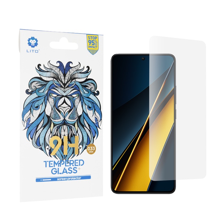 Folie Armor Shield for Xiaomi Poco X6 Pro, Cipsir Safe, tru Xiaomi Poco X6 Pro - Lito 2.5D Classic Glass, W79, törésálló kristály, kristálytiszta