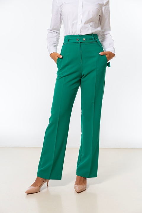 Hermosa, Pantaloni cu cordon asortat Nasira, Verde