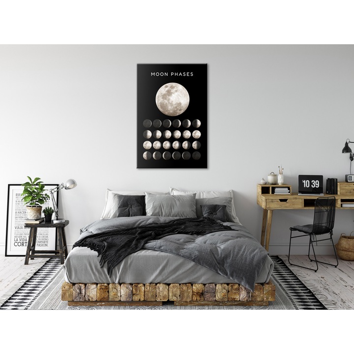 Artgeist vászonkép, Prémium nyomtatás - Holdfázisok, 1 darab, Függőleges - 40 x 60 cm