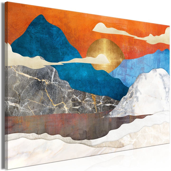 Artgeist vászonkép, Prémium nyomat - Hegyvidéki idill, 1 darab, Széles - 90 x 60 cm