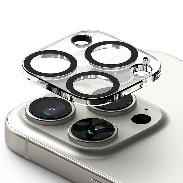 2 db Ringke Protector kameraüveg fólia készlet, amely kompatibilis az iPhone 16 Pro / 16 Pro Max Clear készülékekkel