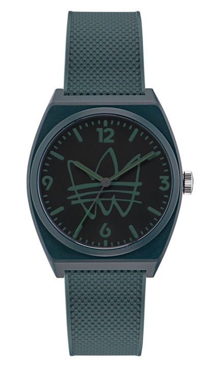 Мъжки часовник Adidas PROJECT TWO, зелен, каишка от смола, водоустойчив 5 ATM