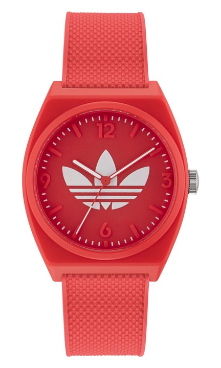 Мъжки часовник Adidas PROJECT TWO, червен, каишка от смола, водоустойчивост 5 ATM