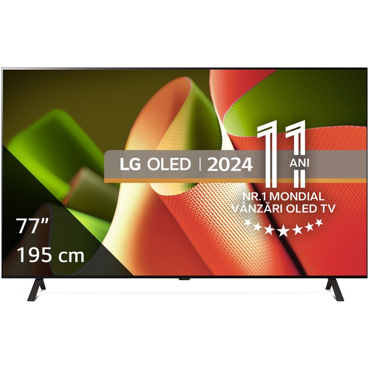 Televizor LG OLED 77B46LA, 195 cm, Smart, 4K Ultra HD, 100Hz, Clasa F