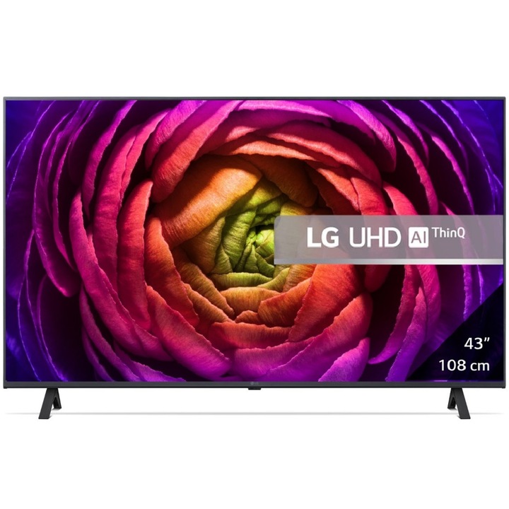Телевизор LG LED 43UR75003LK, 43" (108 см), Smart, 4K Ultra HD, Клас G