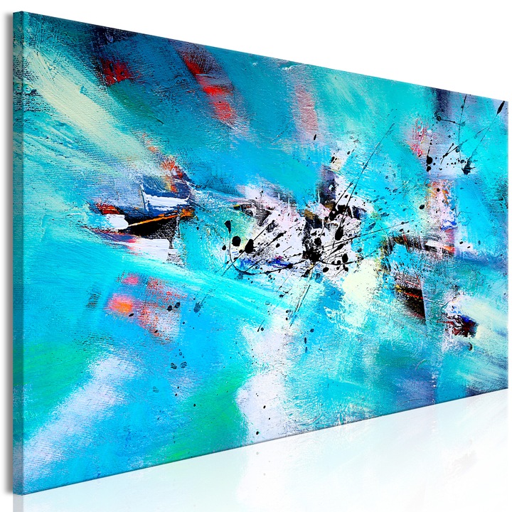 Artgeist vászonkép, Prémium nyomat - Snow Fun, 1 darab, Keskeny - 135 x 45 cm