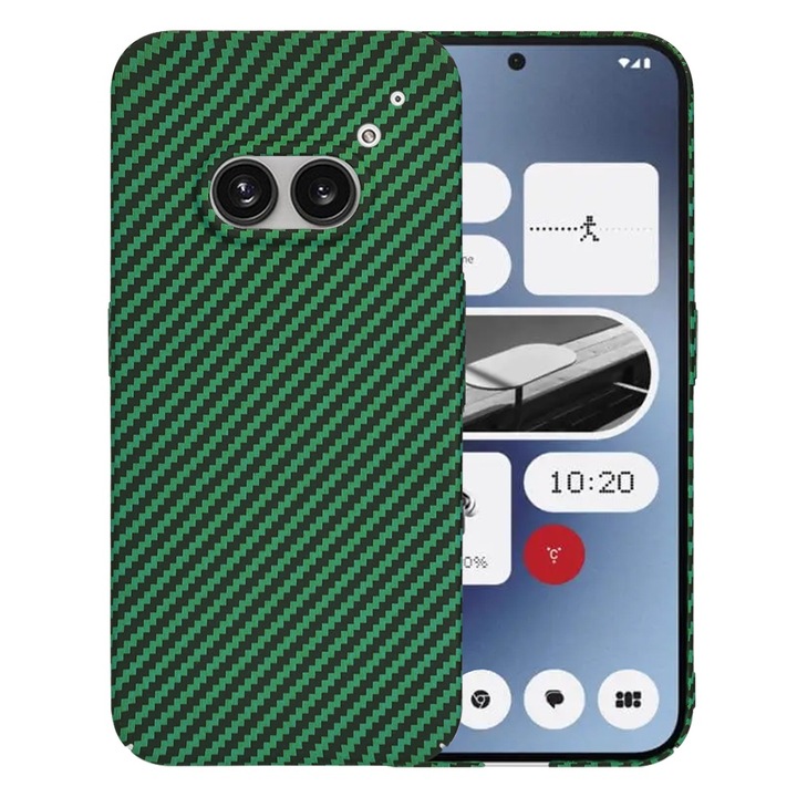 Кейс за Nothing Phone (2a) (2a) Plus CarbonFiber UltraSlim Lightweight зелен