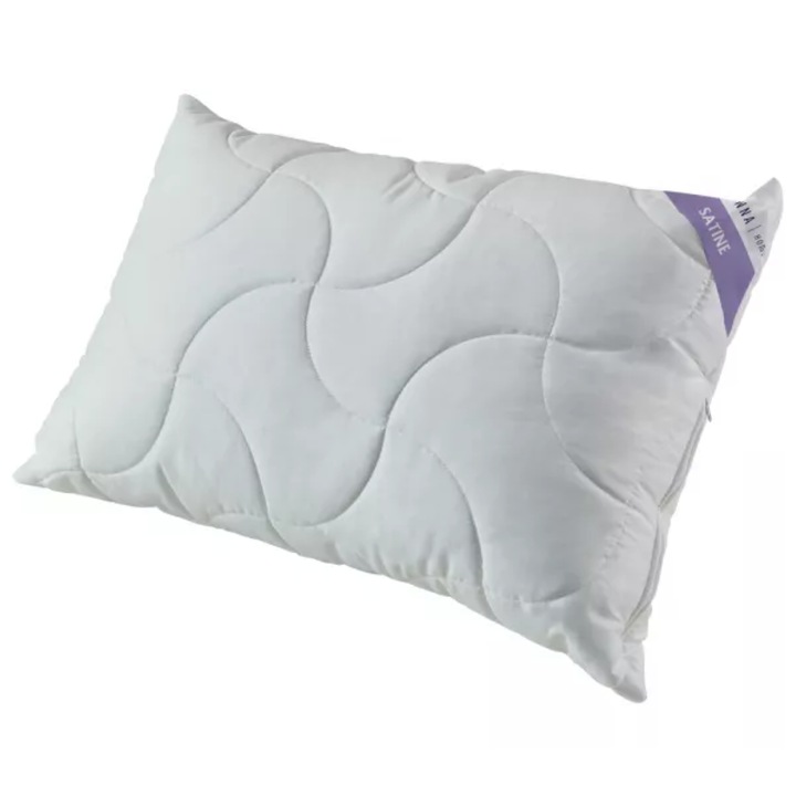 Perna Senna Home, 50x70cm, satina bumbac, 100% naturala, reglabila