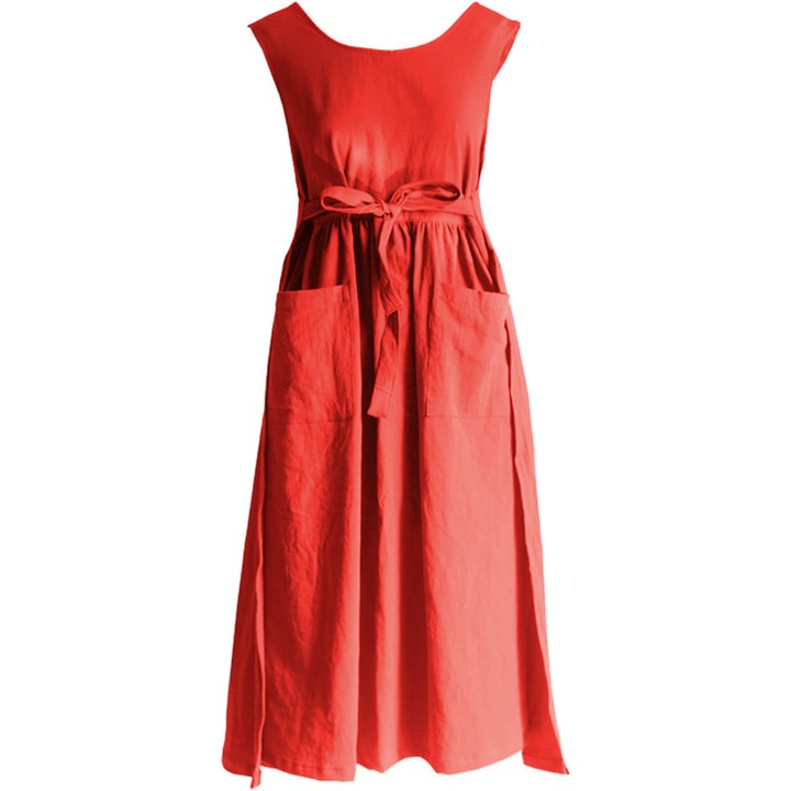 Sort de bucatarie femei bumbac in, cu buzunare, lung, multicolor