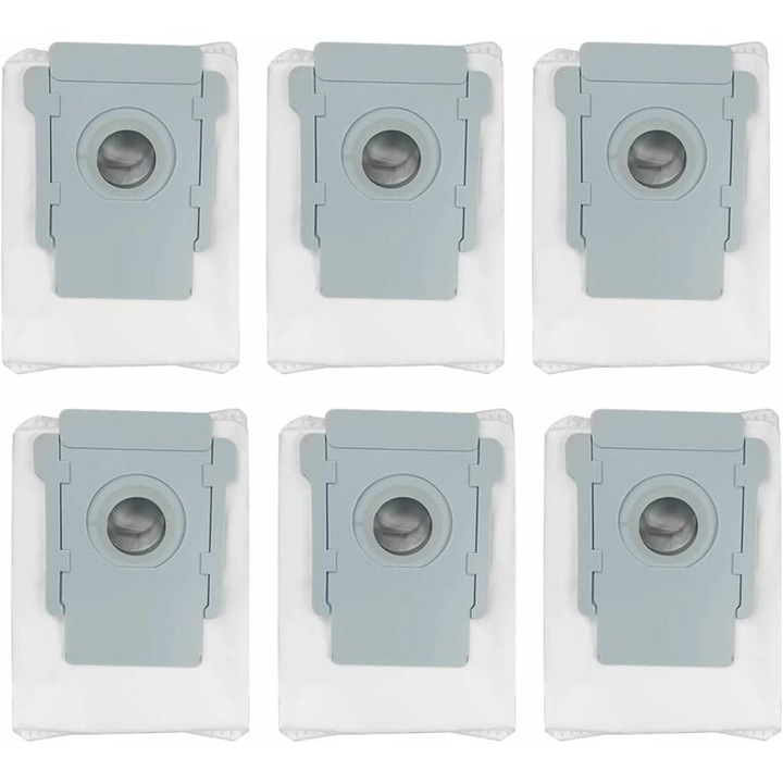 Saci menajeri AMRINUGL pentru iRobot Roomba, set 6 bucati, capacitate mare, sistem de filtrare eficient, instalare usoara