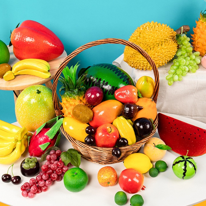 Комплект реалистични модели на плодове и зеленчуци, longziming, Multicolor