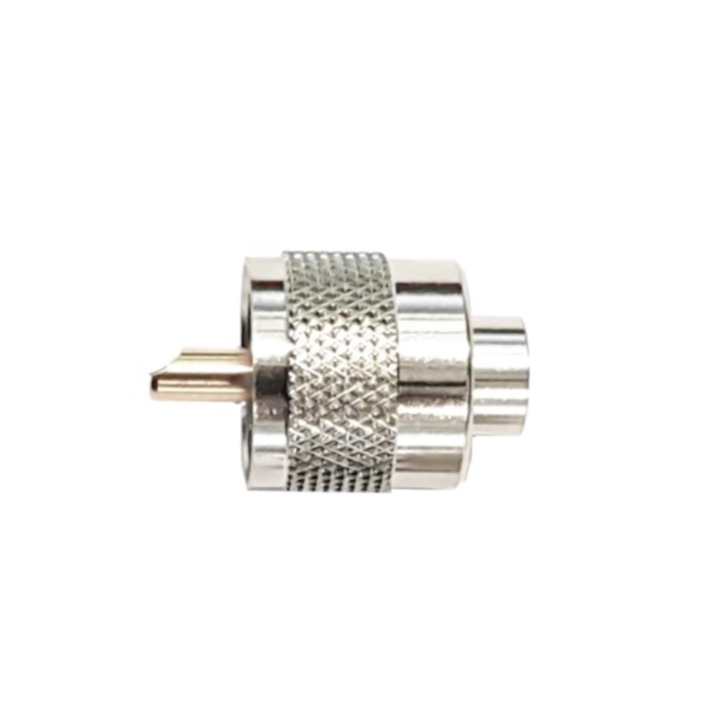 Mufa PNI PL259 short pentru cablu RG58 cu pin central aurit 6 mm