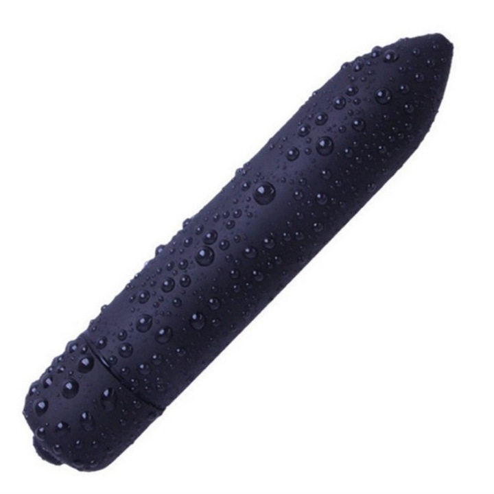 Вибратор, 10 нива на интензитет, Водоустойчив, Черен, One size