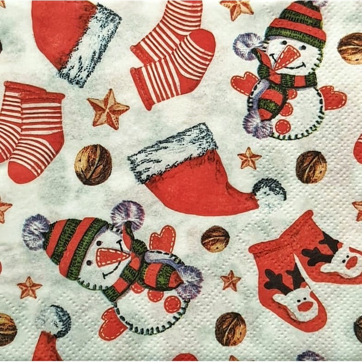 Set 20 servetele de masa craciun, 24 x 24 cm, 3 straturi, model CMO