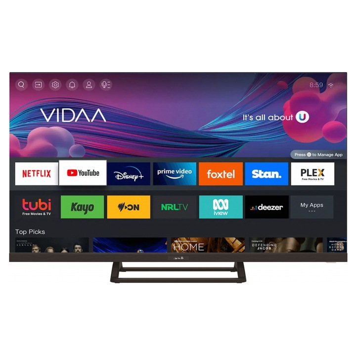 Televizor LED ARIELLI LED32N216VDA, 81 cm, Smart TV, HD Ready, VESA 100 х 100, VIDAA OS, clasa F, Negru