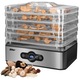Deshidrator de alimente, Sillar, 240 W, control digital, 5 tavi inox BPA Free, ventilator, timer, 35-70 °C