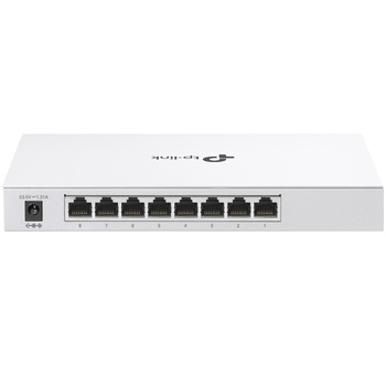 Switch TP-Link Festa FS308GP, 8 porturi Gigabit din care 4 porturi PoE+, 62W buget PoE, carcasa metalica