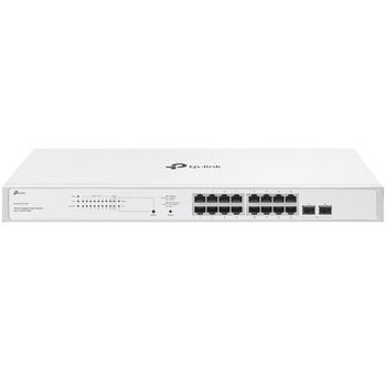 Switch TP-Link Festa FS318GP, 16 porturi Gigabit PoE+, 2 sloturi Gigabit SFP, 150W buget PoE, carcasa metalica, rackabil