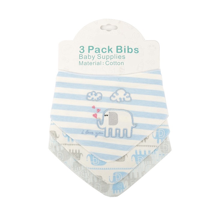 Jormftte pamut babaelőke, hímzett mintával, állítható, többszínű, 0-3 év