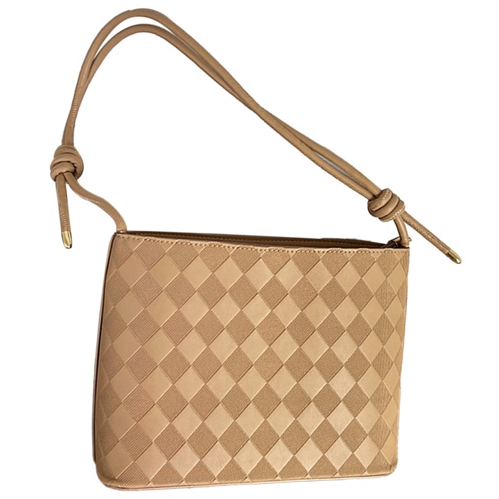 Női vödörtáska, Jormftte, PU bőr, egyszerű design, barna színű, univerzális méret