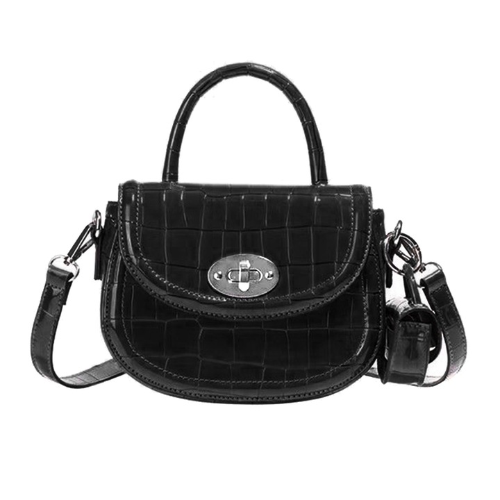 Jormftte női válltáska szett mini táskával, nagy kapacitású, fekete, univerzális méret