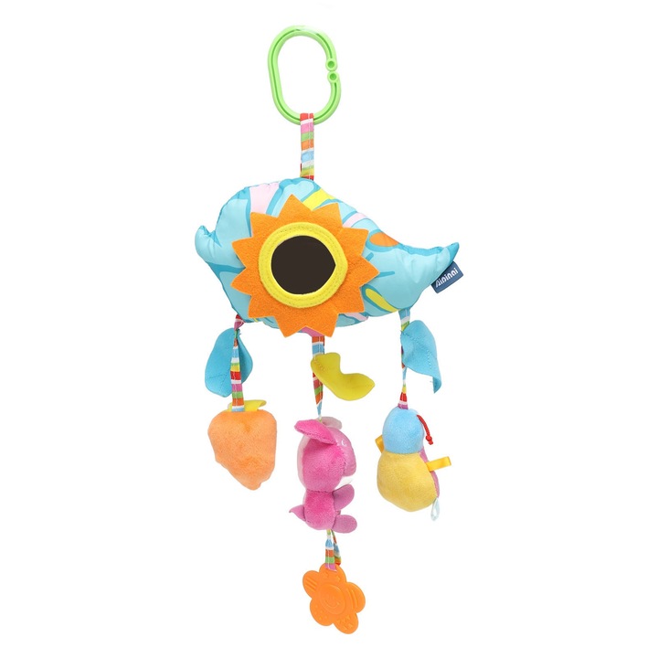 Babajáték, Jormftte, felfüggeszthető csörgő, plüss anyag, többszínű, 0-3 hónap
