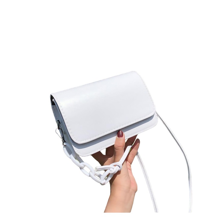 Női válltáska, Jormftte, koreai modell, fehér, L-es méret