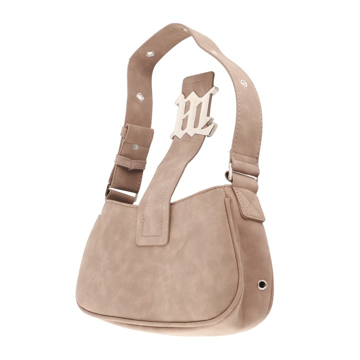 Női válltáska, Longziming, mikroszálas, barna