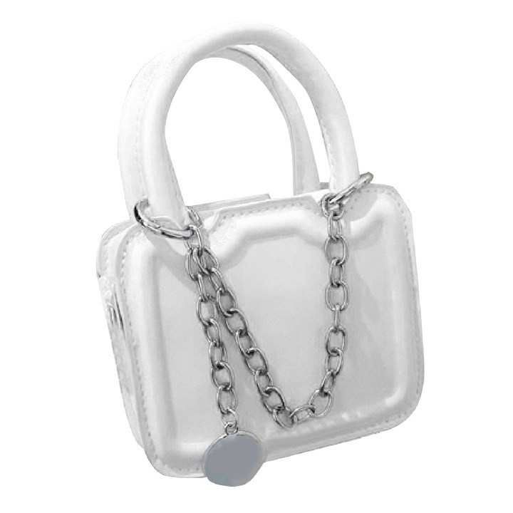 Női válltáska, Longziming, ökológiai bőr, fehér