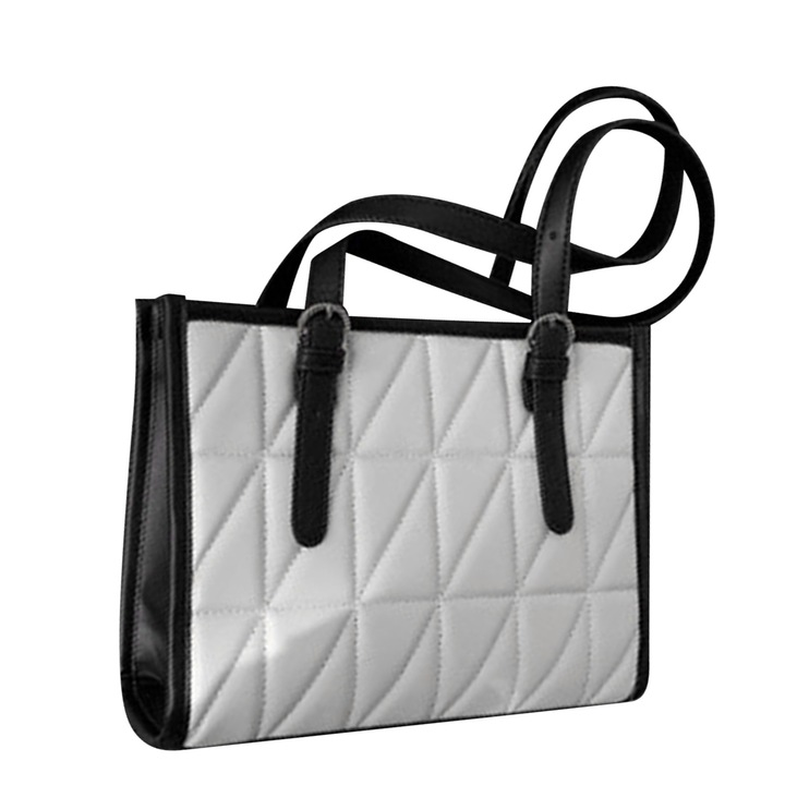 Jormftte női táska, nagy kapacitású, modern design, fekete-fehér, univerzális méret