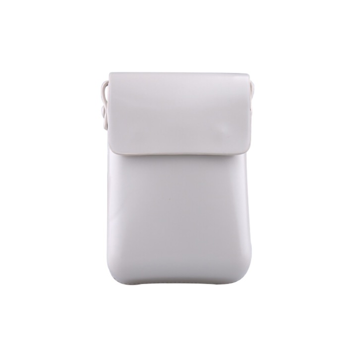 Jormftte női táska, mágneses csattal, PU bőr, fehér, multifunkcionális