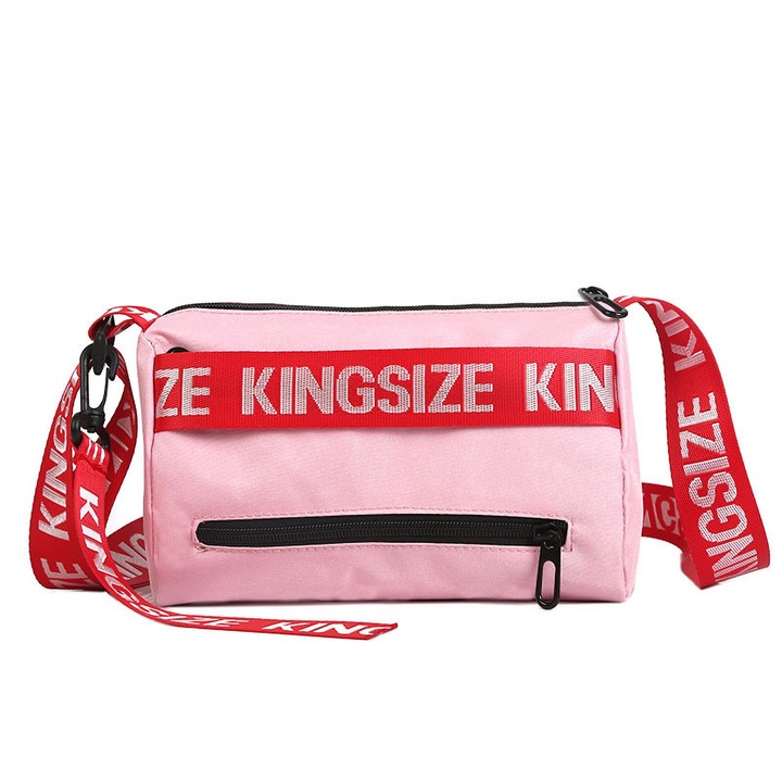 Jormftte futártáska, nagy kapacitású, Oxford anyag, rózsaszín, kompakt méretek