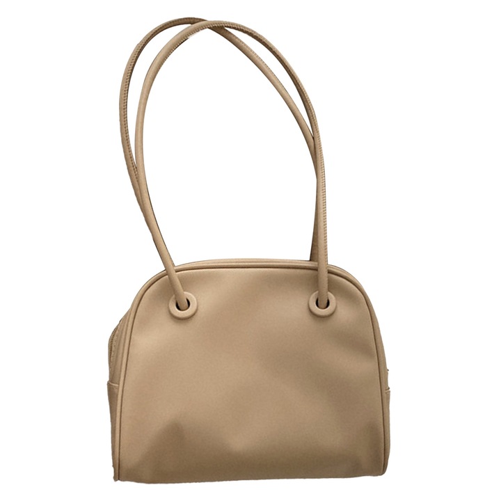 Női táska, Longziming, khaki, 14x31x45cm, nagy kapacitású, dupla pántos, khaki, PU