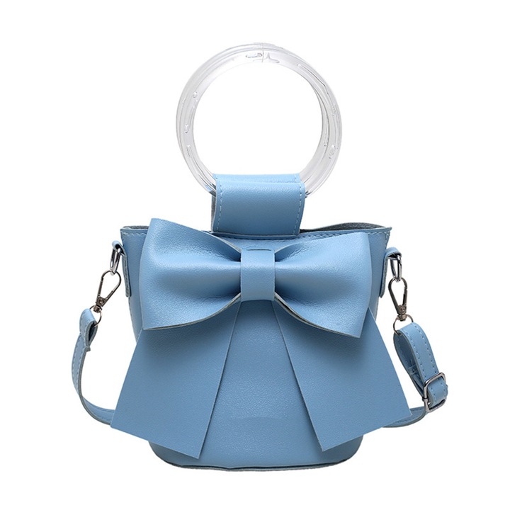 Női válltáska, Longziming, egyedi kialakítású, vízálló anyagú, kék, 14x31x45cm