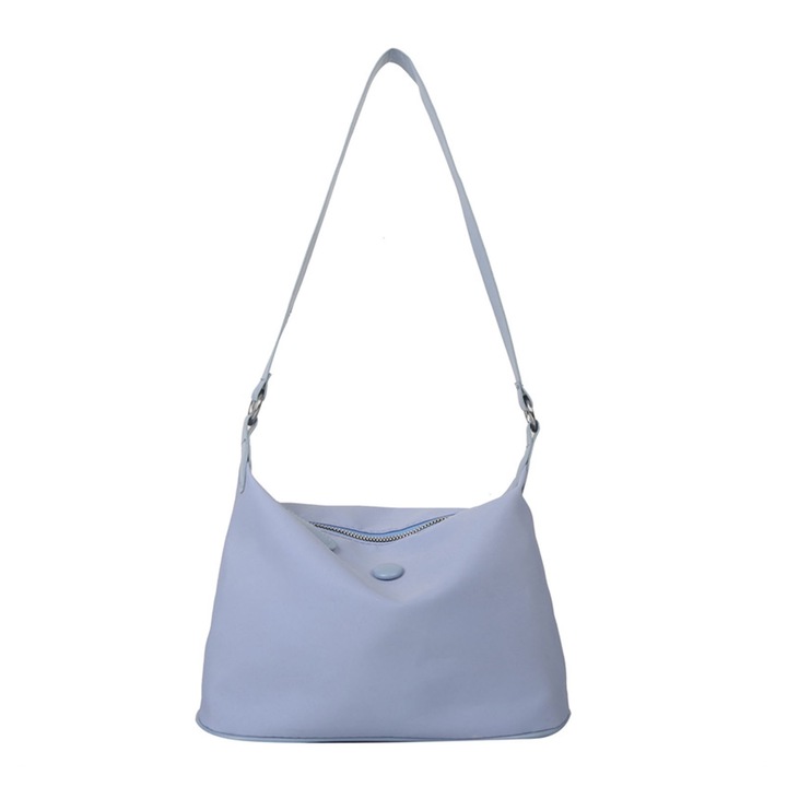 Jormftte női válltáska, kék, Oxford anyagból, állítható, közepes, irodába és megbeszélésekre