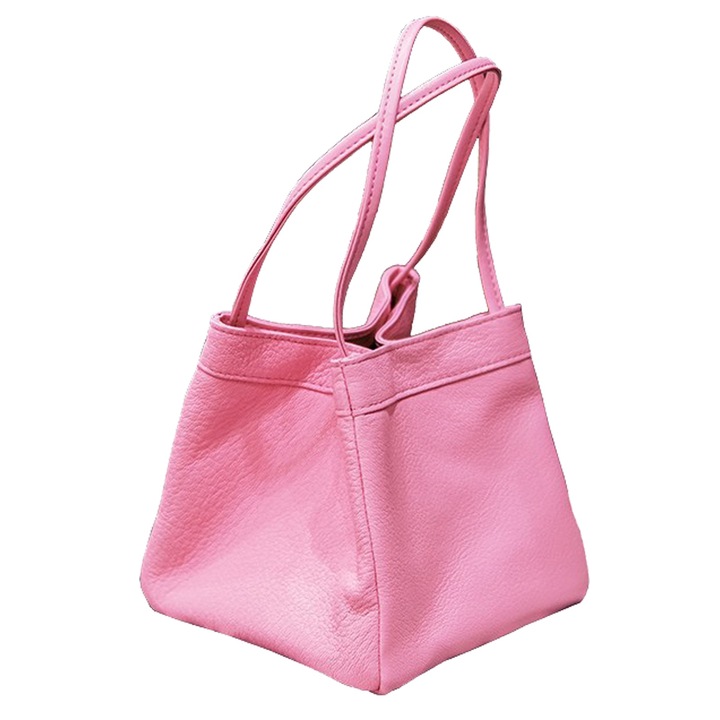 Női táska, Longziming, rózsaszín, 14x31x45cm, PU-ból