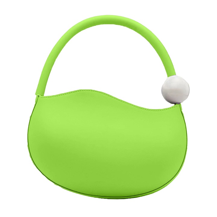 Női válltáska, longziming, poliuretán, zöld