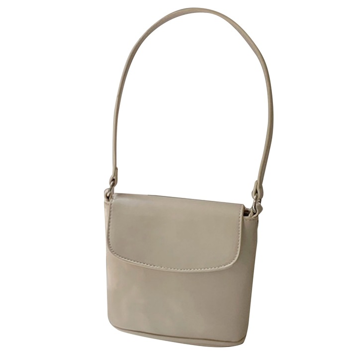 Női válltáska, longziming, poliuretán, bézs